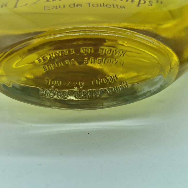 Vintage Nina Ricci L'Air du Temps Set, 100ml Eau de Toilette Lalique Fles en 200ml Schuimbad Bain Moussant, Jaren 1980