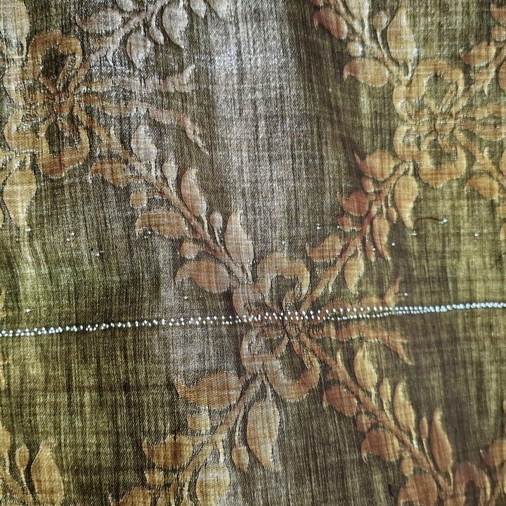 Soie de Valence du XIXe Siècle - Deux Panneaux de Damas Anciens