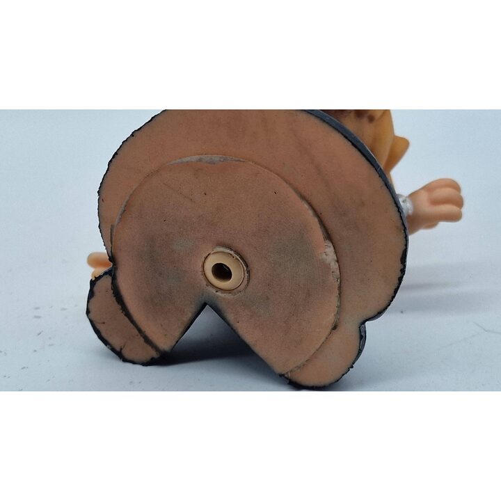 Figura de Goma Kina San Clemente, Mascota Publicitaria Vintage Años 60, Juguete Promocional de Vino de Málaga, España