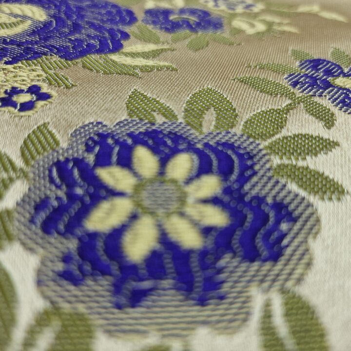 Vintage Floral Jacquard Fabric Purple Gold 140 Width Heavy Weight Upholstery Sewing Cloth by 70cm Units Curtains Cushions DIY P…