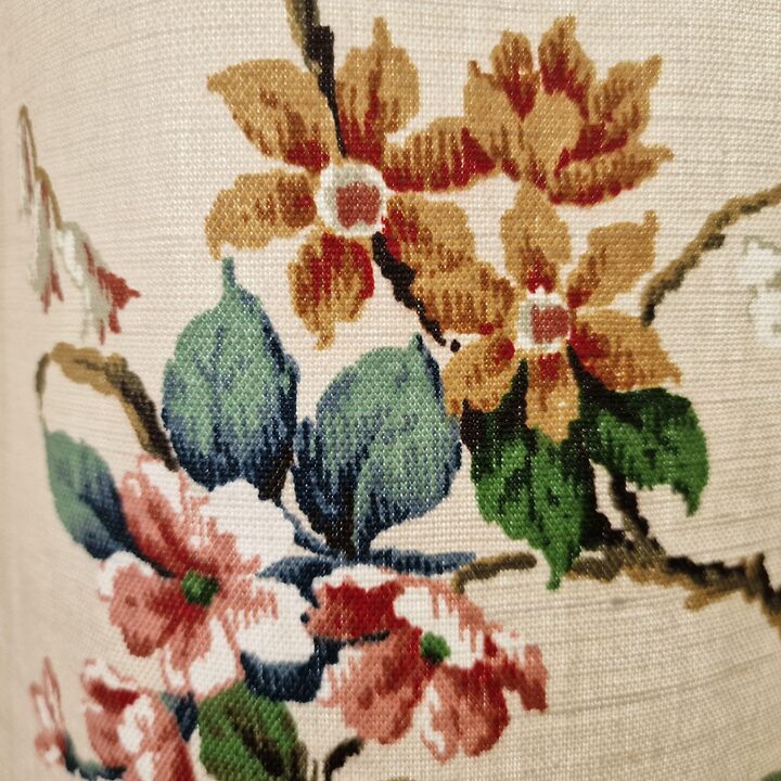 Vintage Heritage of England Lined Curtain -Extra Wide 190x185cm -Sunbury Park Screen Printed Fabric - New Old Stock -Washable E…