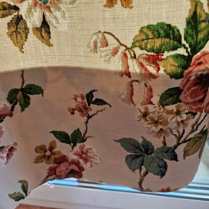 Vintage Heritage of England Lined Curtain -Extra Wide 190x185cm -Sunbury Park Screen Printed Fabric - New Old Stock -Washable E…