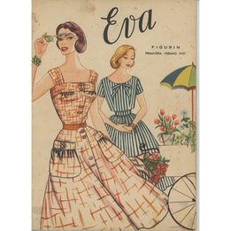Catálogo de Moda EVA 1957, Figurín de Costura Español Vintage, Ilustraciones Mid Century, Primavera Verano, San Sebastián