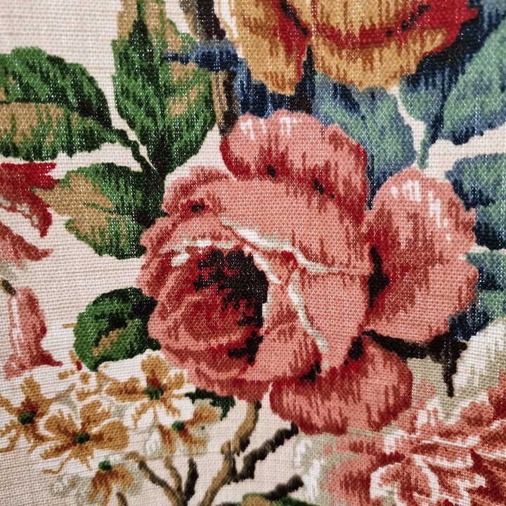 Vintage Heritage of England Lined Curtain -Extra Wide 190x185cm -Sunbury Park Screen Printed Fabric - New Old Stock -Washable E…