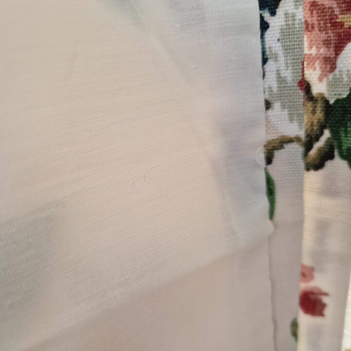 Vintage Heritage of England Lined Curtain -Extra Wide 190x185cm -Sunbury Park Screen Printed Fabric - New Old Stock -Washable E…
