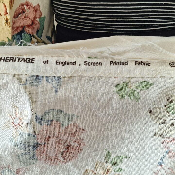 Vintage Heritage of England Lined Curtain -Extra Wide 190x185cm -Sunbury Park Screen Printed Fabric - New Old Stock -Washable E…
