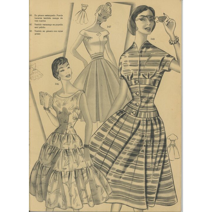 EVA 1957 Fashion Catalog, Vintage Spanish Sewing Pattern Magazine, Mid Century Illustrations, Primavera Verano, San Sebastian