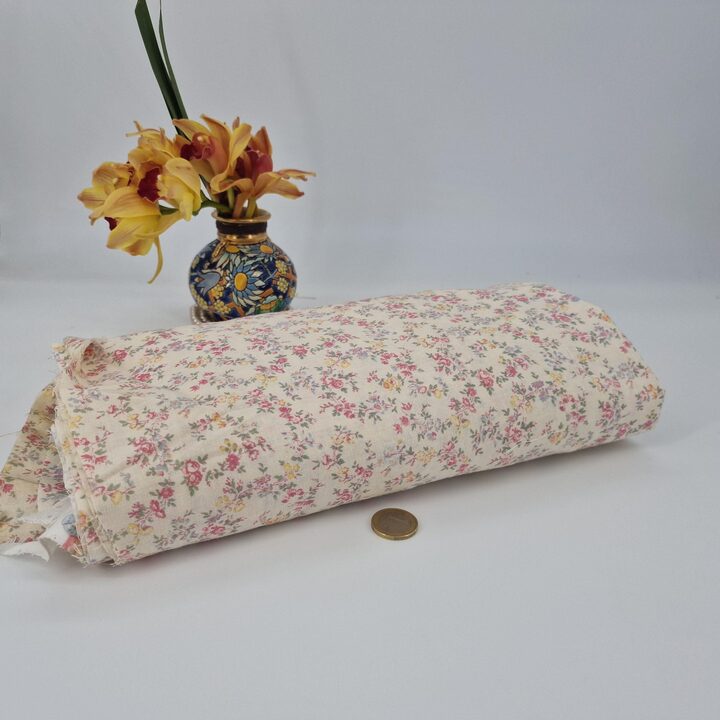 Vintage Stoffen Restanten Pakket - 10+ Bloem- en Katoenresten - Jaren '70 Naaien & Quilten Destash Lot - Diverse Maten