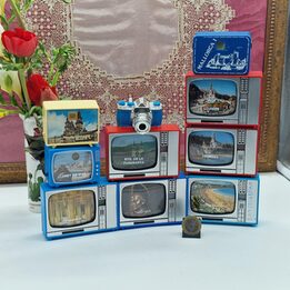 Lotto 10 Visori Diapositive Miniatura e Televisori Giocattolo, Souvenir Spagna e Lourdes, Collezione Giocattoli Ottici Vintage…