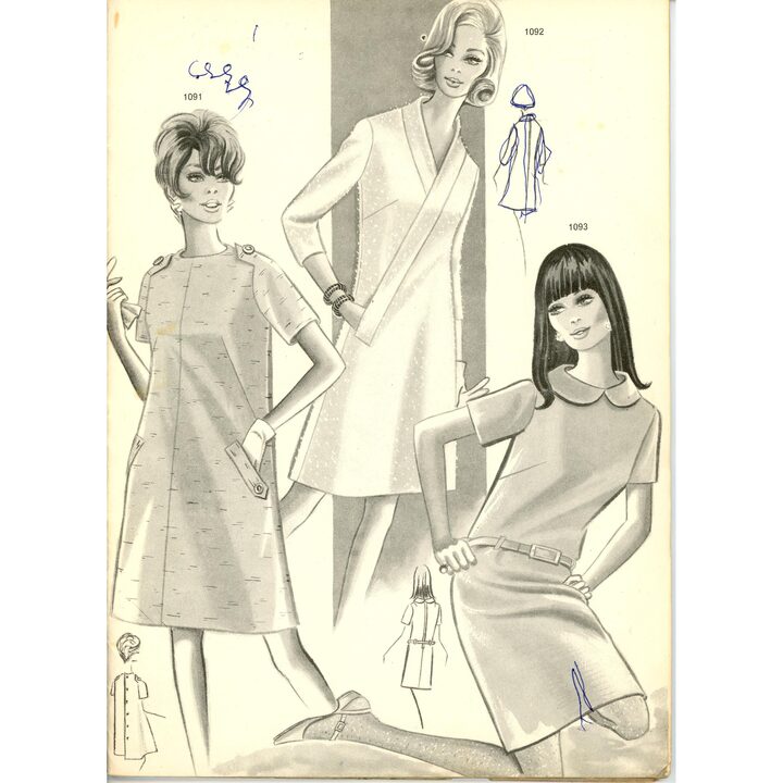 Revista Eva Figurin Primavera Verão 1967, Catálogo de Moda Espanhol Vintage, Ilustrações Estilo Mod Anos 60, Efeméride Colecion…