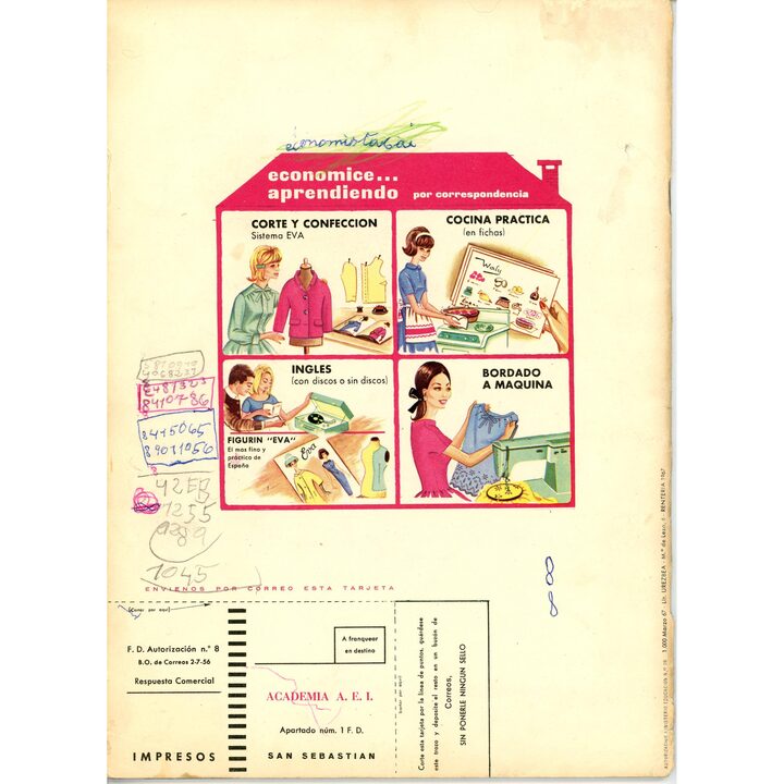 Eva Figurin Magazin Frühling Sommer 1967, Vintage Spanischer Modekatalog, 60er Mod Stil Illustrationen, Sammler Ephemera
