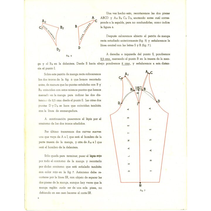 Vintage 1950er Nähkurs-Heft 'Eva', Lektion 4, Academia Ací San Sebastián, Spanische Schnittmusteranleitung, Mid Century Ephemera