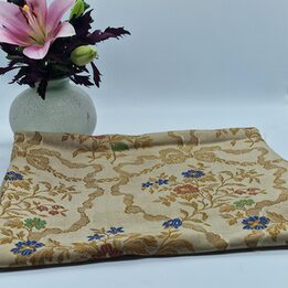 Painel de Tecido de Brocado Valenciano Vintage Design Floral