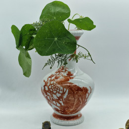Vase Bareuther Waldsassen Chinoiserie Porcelaine 1960
