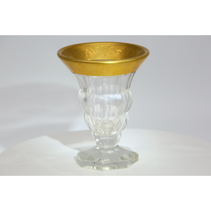 Vase Moser Oroplastic (Amazonomachie), années 1930