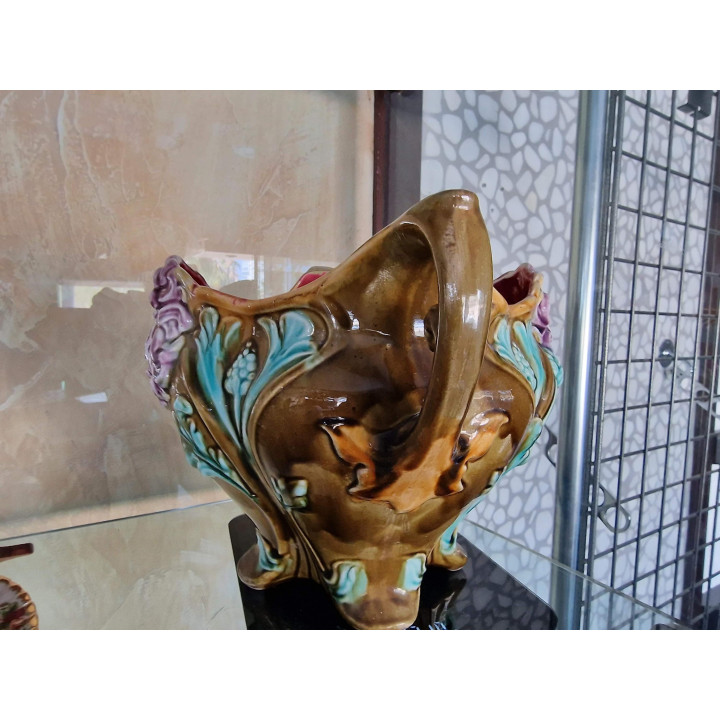 Антикварное кашпо Onnaing Art Nouveau | Барботин, Франция 1900