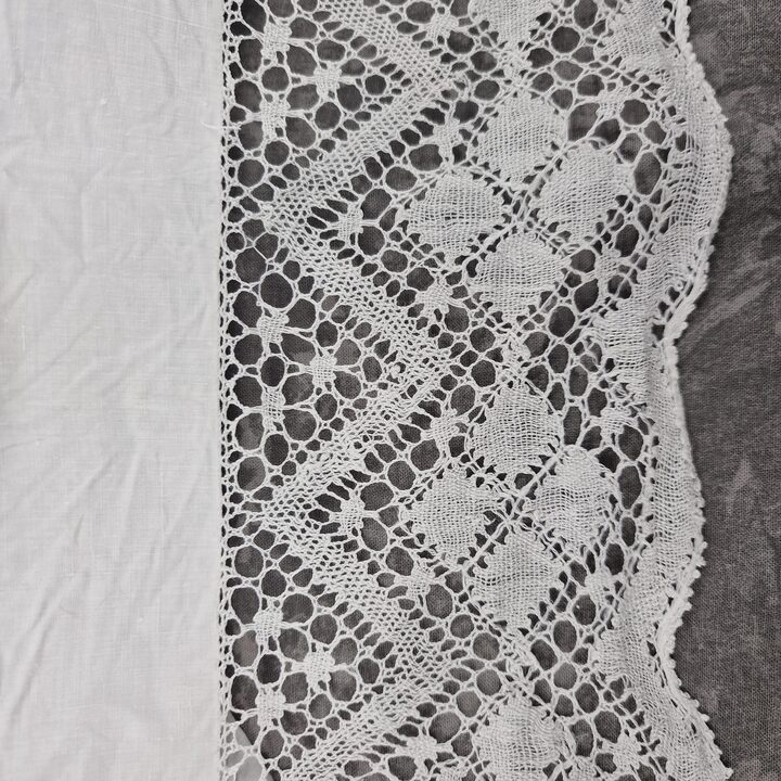Antique Bed Linen Set Mercedes Monogram Handmade Bobbin Lace 1900s