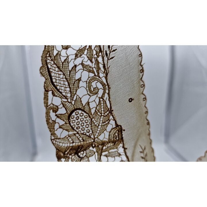 Antieke Kant Kraag Handgeborduurd op Tulle met Bloemen, Art Nouveau Stijl, Edwardiaanse Bruidskant Applicatie, 1900