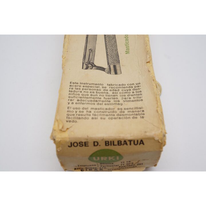 Мастикатор для Людей без Зубов Urki, Jose D. Bilbatua Eibar, Щипцы для Жевания Пищи в Оригинальной Коробке, 1950-е гг.