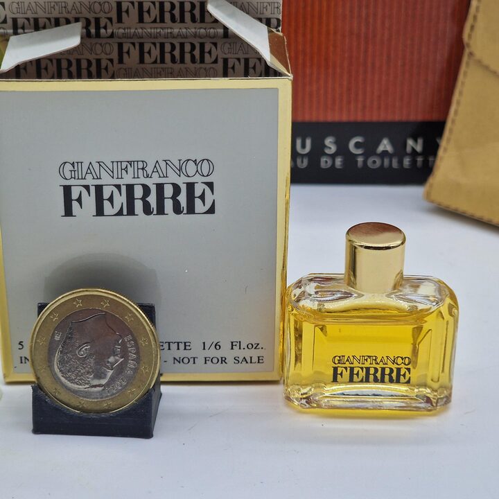 Набор 8 винтажных миниатюр парфюма Jean Patou Pour Homme Hermes Loewe Gianfranco Ferre Aramis Montana Коллекционный комплект в…