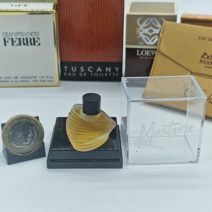 Набор 8 винтажных миниатюр парфюма Jean Patou Pour Homme Hermes Loewe Gianfranco Ferre Aramis Montana Коллекционный комплект в…