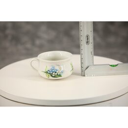 Miniaturowa miseczka nocnik, mały nocniczek ceramiczny - Portmeirion Stoke on Trent - Niezapominajka i konwalia, 125ml - Vintag…