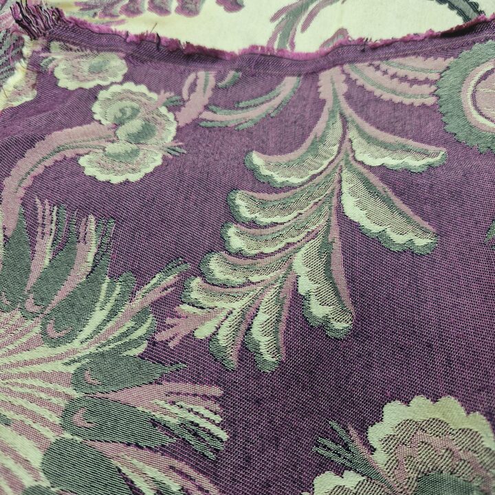 Authentic Valencian silk fabric,Vintage Lime green silk jacquard fabric,deconstructed Fallera skirt, without gold thread,for a…