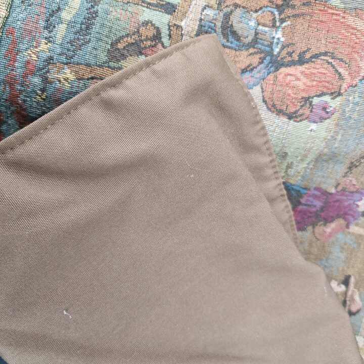 Arazzo Jacquard Vintage Stile Fiammingo Scena di Fiera 150x56 cm Decorazione Parete Mid Century Rétro Rustico Europeo