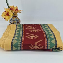 Tecido Jacquard Vintage - Padrão Geométrico 1970 - 120 x 440 cm