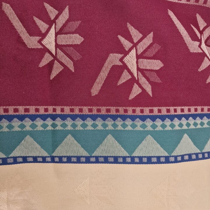 Tissu Jacquard Vintage - Motif Géométrique 1970 - 120 x 440 cm