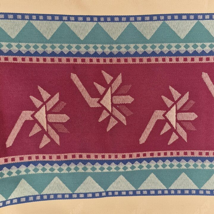 Tissu Jacquard Vintage - Motif Géométrique 1970 - 120 x 440 cm