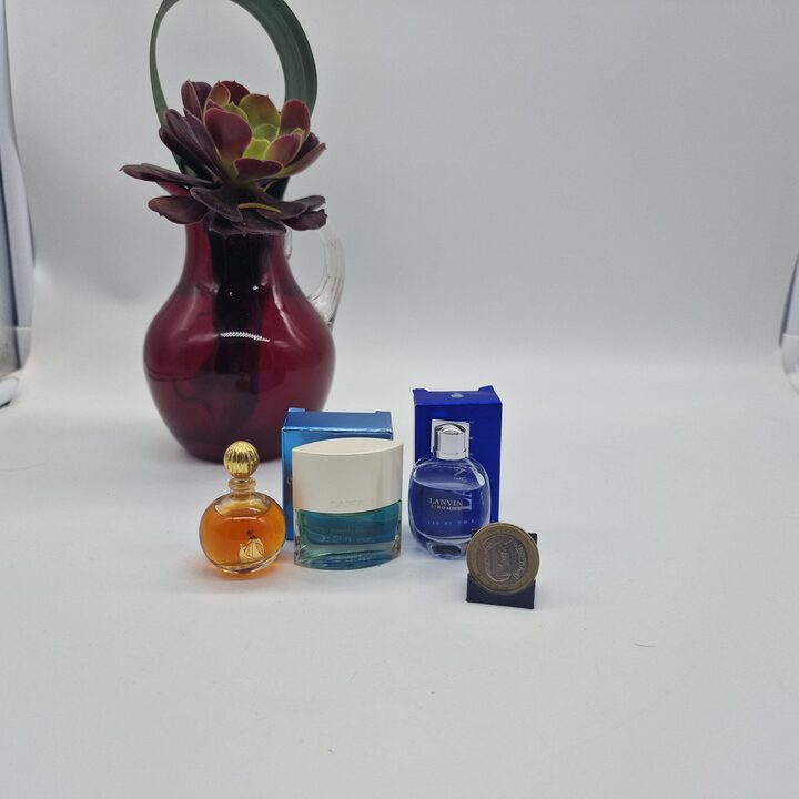Lote de 3 Perfumes em Miniatura, Coleção de Fragrâncias Lanvin Arpège, Oxygène e L'Homme com Caixas, Década de 1990, Excelente…