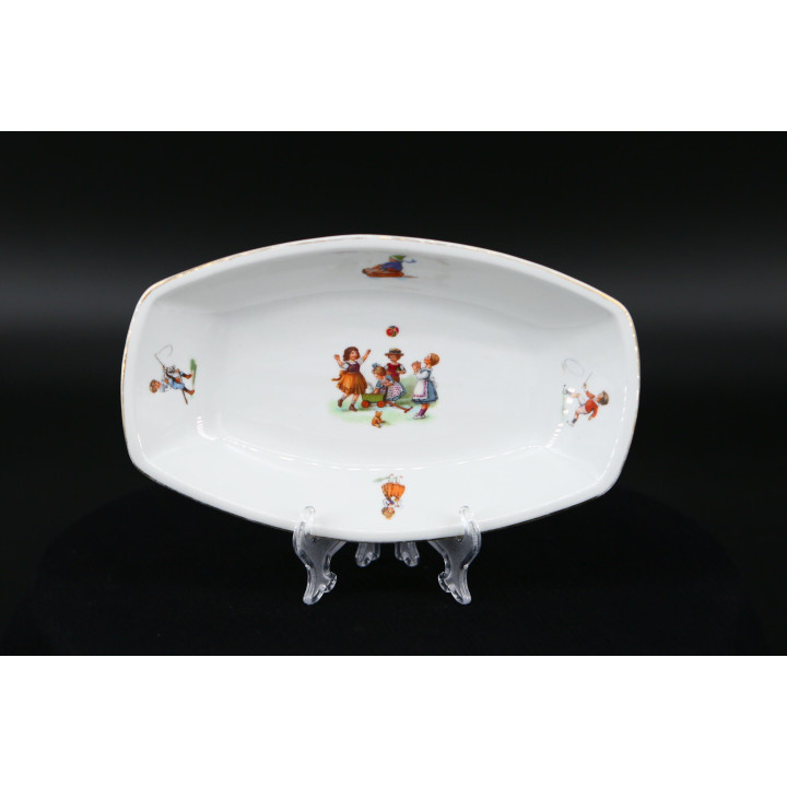 Jäger Eisenberg Porcelain Plate - 1950s Vintage Children Scenes