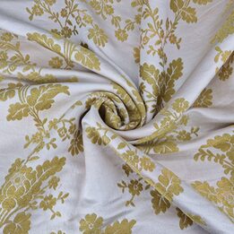 Tissu Jacquard de Valence Milieu du XXe Siècle Lurex Doré 130 cm