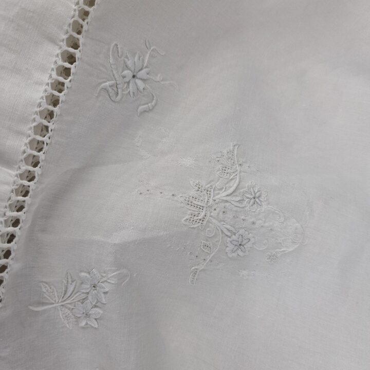 アンティーク手刺繍リネンセット リシュリューレース モノグラムHM