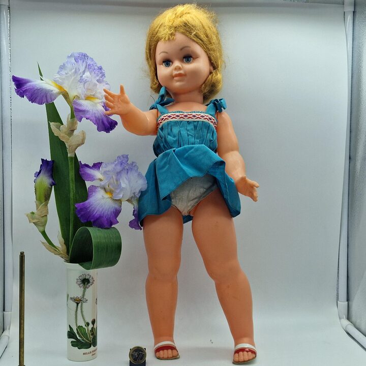 Winnylowa Lalka Hiszpańska 46 cm Alicante Śpiące Oczy Blond 1970