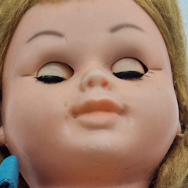 Bambola Spagnola Vintage 46 cm Alicante Occhi Dormienti Bionda 1970