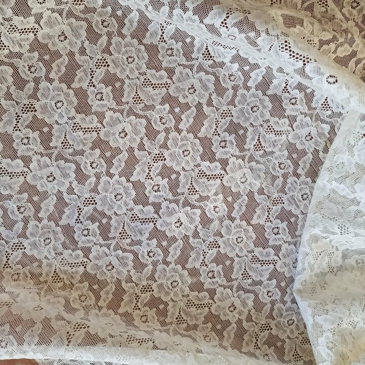Dentelle Guipure Espagnole 1940, Broderie Florale Ivoire, 80cm de Large, Prix au Mètre