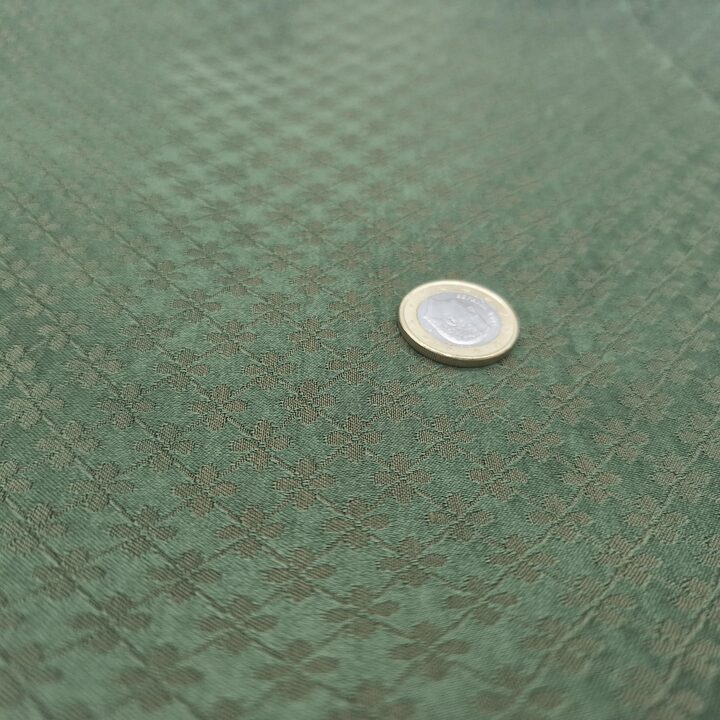 Lote de Tecido Damasco de Valência Vintage, Conjunto de 4 Peças Brocado, Motivos Florais Fibras Naturais, 135cm Largura, Têxtei…