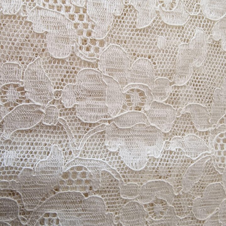 Dentelle Guipure Espagnole 1940, Broderie Florale Ivoire, 80cm de Large, Prix au Mètre