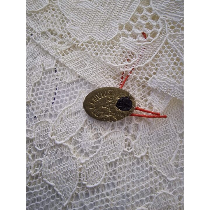 Encaje de Guipur Español años 40, Bordado Floral Marfil, 80cm de Ancho, Precio por Metro