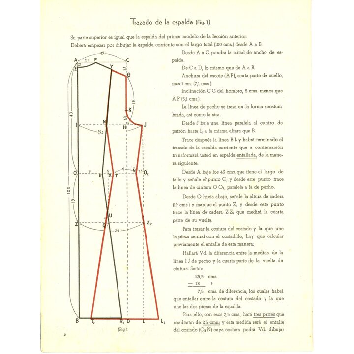Libro Corso di Cucito Eva Anni '50 Lezione 10 Cartamodelli Spagnoli Academia AEI San Sebastian