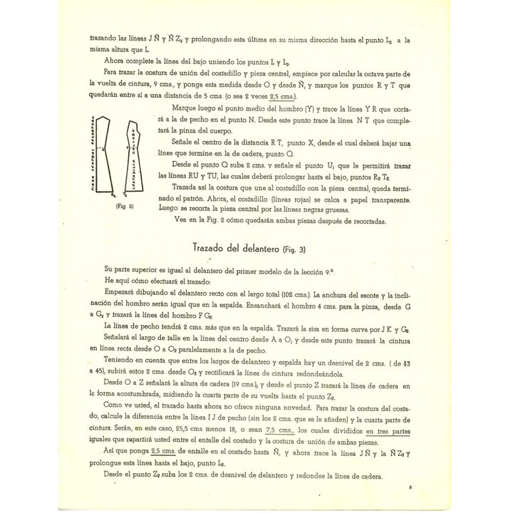 Libro Curso de Costura Eva Años 50 Lección 10 Patrones Vintage Academia AEI San Sebastián España