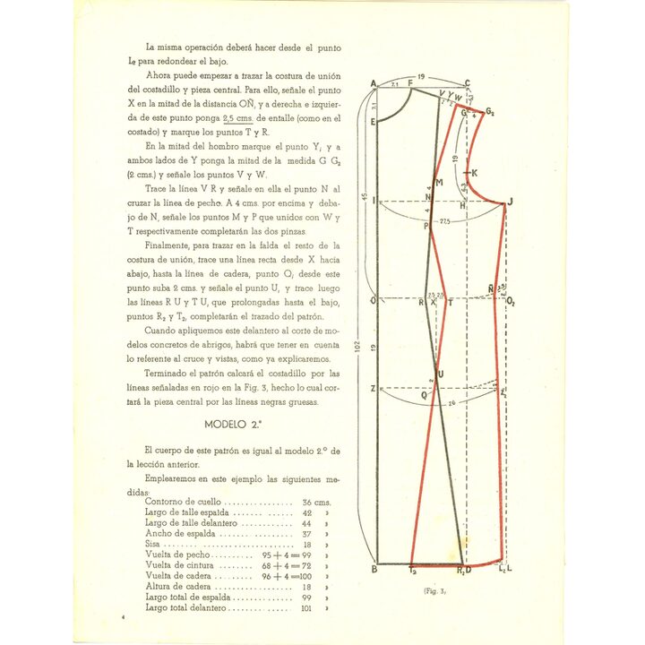 Vintage Jaren 50 Eva Naaicursusboek Les 10 Spaans Patroonmaken Handboek Academia AEI San Sebastian