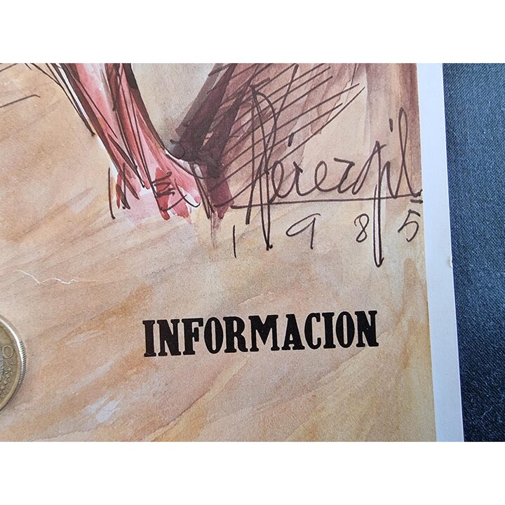 Cartel de Toros Vintage, Perezgil Plaza de Toros de Alicante 1985, Litografía de Tauromaquia, Decoración de Pared para Despacho