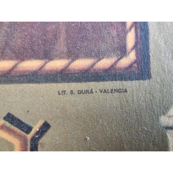 Litografia Banco de Valencia, Centenario de San Vicente Ferrer por Litografia S Dura, 48x32 cm, 1955