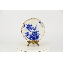 Assiette Porcelaine S. Hancock & Sons Trentham Bleu Cobalt 1920