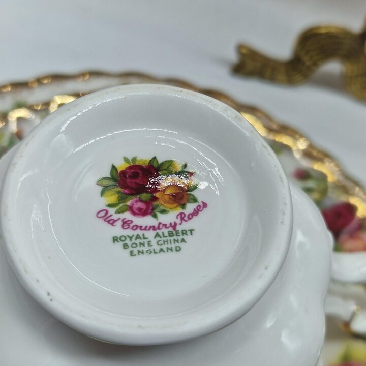 Royal Albert Old Country Roses Teeservies voor Twee, Bone China Koppen Schotels Borden Melkkannetje Suikerpot, 8 Delig Vintage…