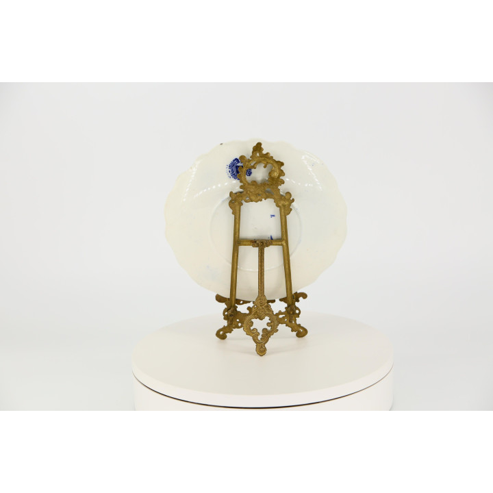 S. Hancock & Sons Trentham Cobalt Blue Porcelain Plate 1920s