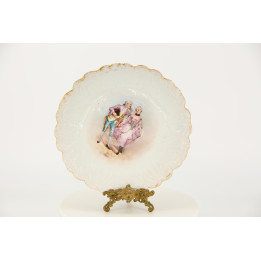 Decoratief Porseleinen Bord 1970 - Rococo Scène 28,5 cm